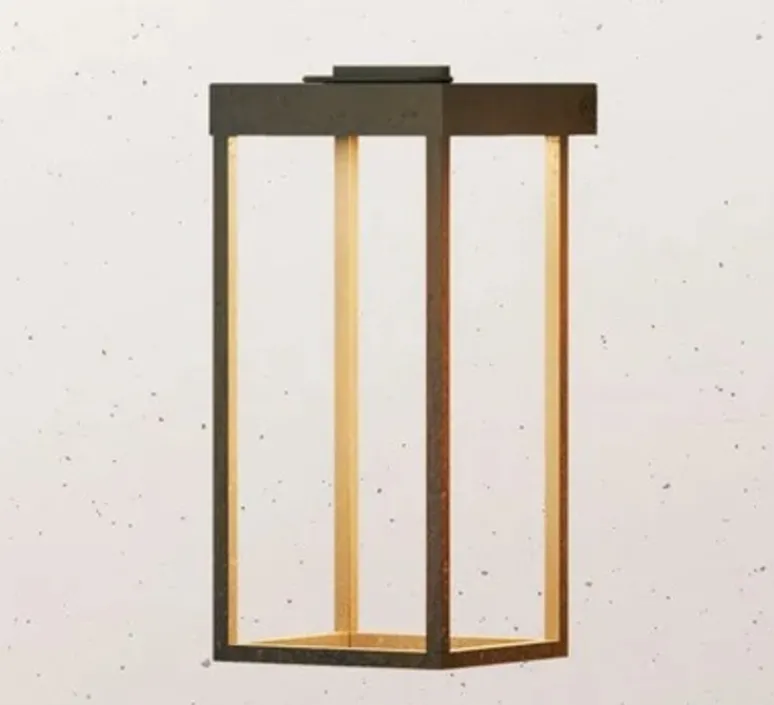 Applique*Il Fanale Applique d'extérieur, Lanterne Slim 267.04.OO, , IP55, LED, dim, 2700K, 750 lm, L15cm, H26,5cm - laiton