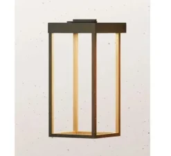 Applique d'extérieur, Lanterne Slim 267.05.OO, laiton, IP55, LED, dim, 2700K, 1300 lm, L20cm, H46,5cm - Il Fanale