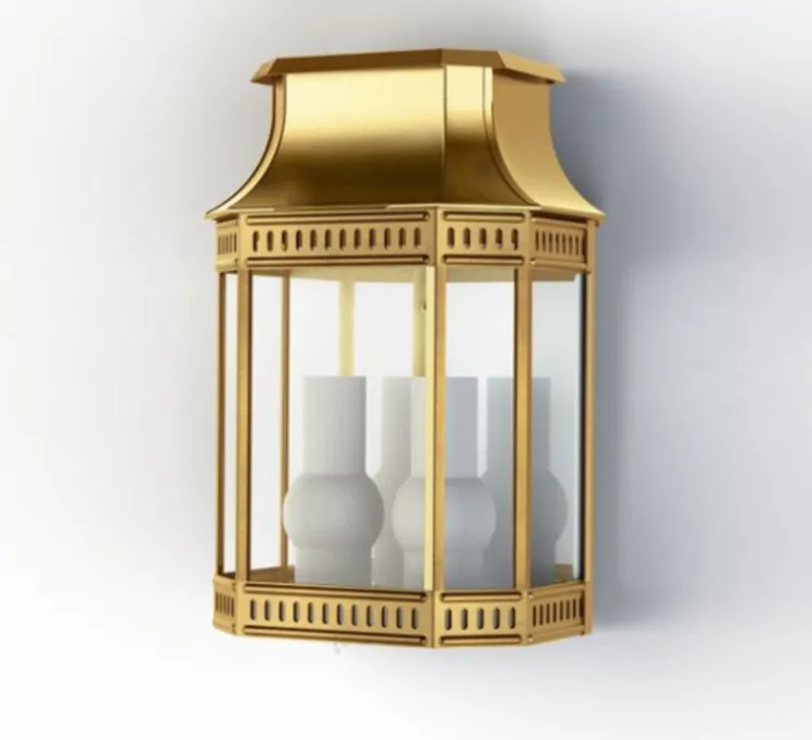 Applique d'extérieur, Louis Philippe 2, modèle 1, laiton vernis teinté, IP44, L27,9cm, H42,7cm - Roger Pradier