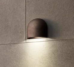 Applique*Il Fanale Applique d'extérieur, Mask 298.01.OS, , IP65, LED, dim, 3000K, 750 lm, L14cm, H12,8cm- laiton bruni