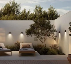 Applique*Il Fanale Applique d'extérieur, Mask 298.02.OS, , IP65, LED, dim, 3000K, 750 lm, L12,6cm, H13,1cm- laiton bruni