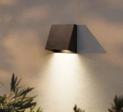 Applique*Il Fanale Applique d'extérieur, Mask 298.02.OS, , IP65, LED, dim, 3000K, 750 lm, L12,6cm, H13,1cm- laiton bruni