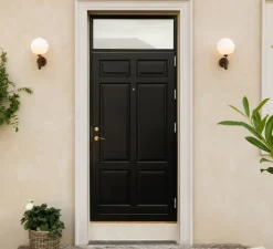 Applique*Nuura Applique d'extérieur, Miira, , IP54, Ø20cm, H35cm - bronze, globe opalin