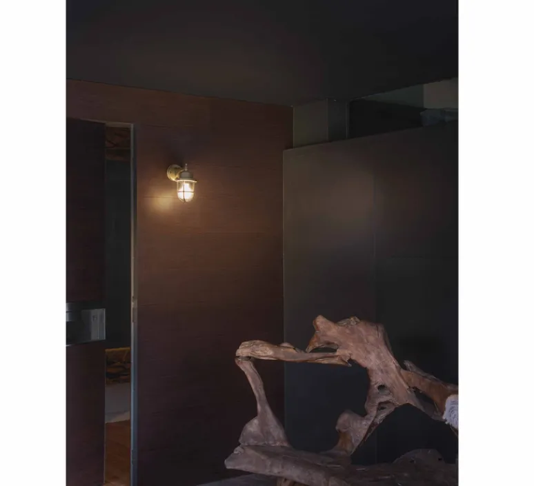 Applique*Faro Applique d'extérieur, NAHIR, , IP44, Ø12cm, H21cm - laiton