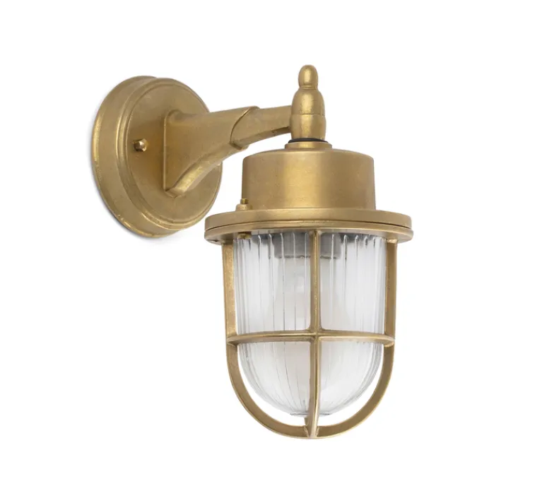 Applique*Faro Applique d'extérieur, NAHIR, , IP44, Ø12cm, H21cm - laiton