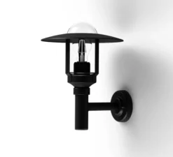 Applique*Roger Pradier Applique d'extérieur, Newpark N° 2, , IP44, L25,1cm, H32,8cm - verre clair, noir foncé