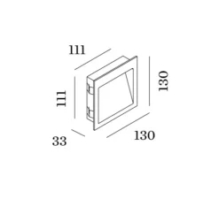 Applique*Wever&Ducré Applique d'extérieur, Oris 1.3, , IP65, LED, dim, 3000K, 100 lm, L13cm, H13cm - noir
