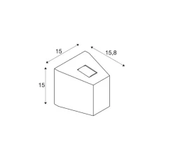 Applique d'extérieur, Out-Beam Up&Down, anthracite, IP44, LED, 3000K, 740 lm, L15cm, H15cm - SLV