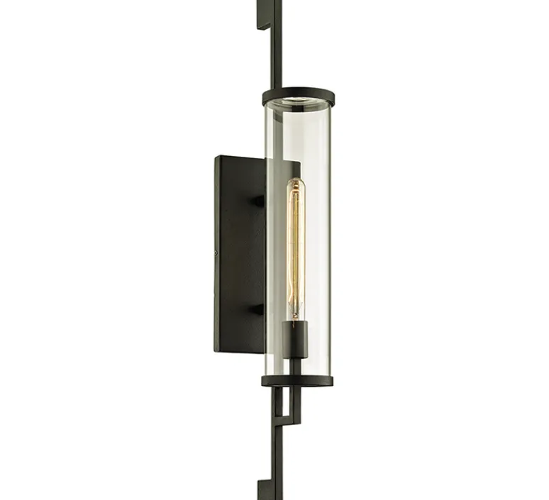 Applique*Hudson Valley Lighting Applique d'extérieur, Park Slope, , IP44, Ø14,71cm, H81,28cm - noir