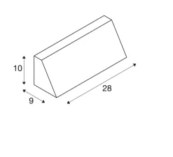 Applique d'extérieur, Pema WL, noir, IP65, LED, dim, 3000-4000K, 1420 lm, L28cm, H10cm - SLV