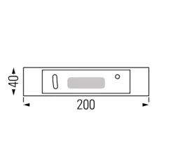 Applique*Roger Pradier Applique d'extérieur, Plémo N°2, , IP65, L20cm, H4,5cm - noir