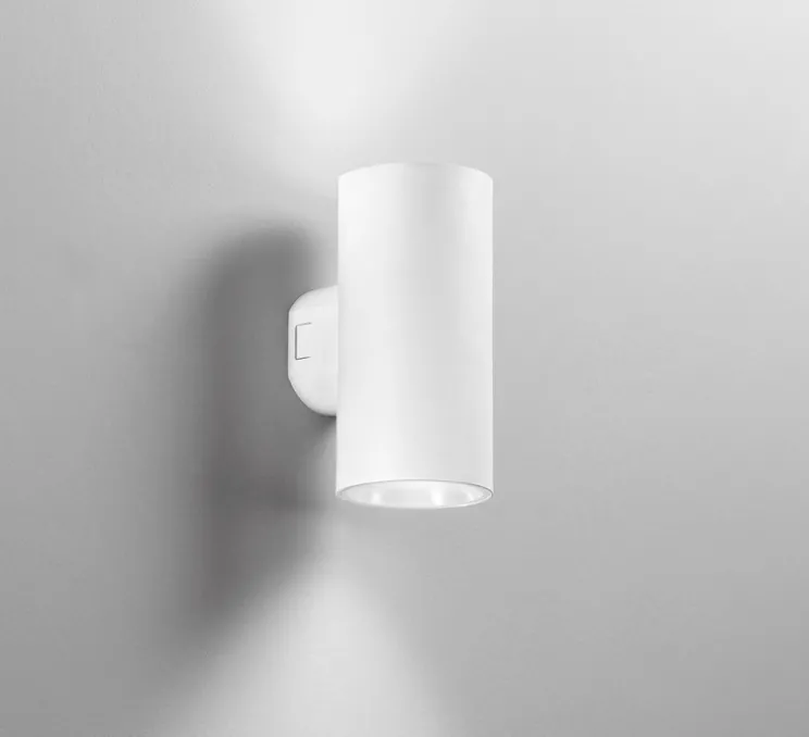 Applique d'extérieur, Polo R2, blanc, IP65, LED, 3000-4000K, 1960 lm, Ø7,8cm, H1-,2cm - Nedgis