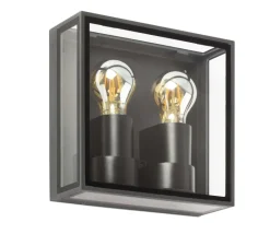 Applique*Faro Applique d'extérieur, POMO, , IP65, L22cm, H22cm - gris