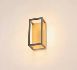 Applique*SLV Applique d'extérieur, Quadrulo, , IP55, LED, 3000K, 270 lm, L12,5cm, H25cm - anthracite