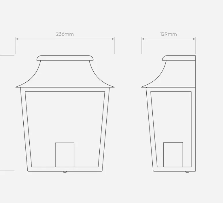 Applique*Astro Applique d'extérieur, Richmond wall 235, , IP44, L23,6cm, H27,6cm - noir mat