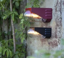 Applique*Roger Pradier Applique d'extérieur, RP195 N° 1, , IP65, L11,4cm, H10,3cm - Rouge vin