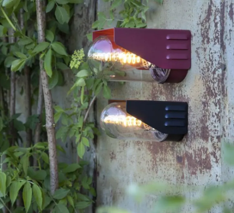 Applique*Roger Pradier Applique d'extérieur, RP195 N° 1, , IP65, L11,4cm, H10,3cm - Rouge vin