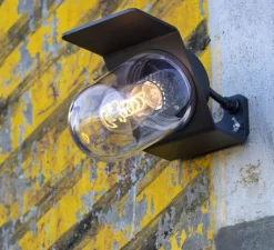 Applique*Roger Pradier Applique d'extérieur, Sherlock, Modèle n°1, , IP65, L11cm, H17,4cm - gris noir aluminium