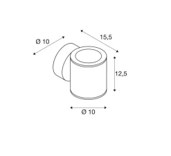 Applique*SLV Applique d'extérieur, Sitra up/down, , IP44, Ø10cm, H12,5cm - anthracite