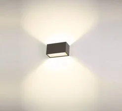 Applique*SLV Applique d'extérieur, Sitra cube M, , IP65, LED, dim, 3000-4000K, 1880 lm, L20cm, H11cm - anthracite