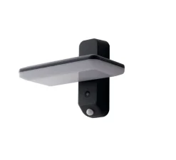 Applique d'extérieur solaire avec détecteur de mouvement intégré, Argo, anthracite, IP54, LED, 4000K, 130 lm, L25cm, H20cm - Nedgis