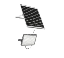 Applique d'extérieur, solaire, Glaser, argent, IP65, LED, 3000K, 1200 lm, L28,5cm, H25,3cm - Nedgis