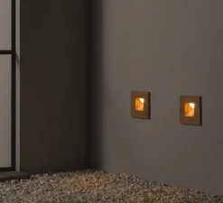 Applique*Toscot Applique d'extérieur, Square, , IP65, LED, 3000K, 270 lm, L16,5cm, H16,5cm - terracotta