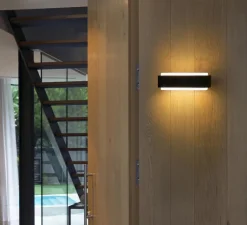 Applique*Faro Applique, d'extérieur, Sticker, blanc, LED, 623lm, 3000K, H8,5cm - L28cm - blanc, noir