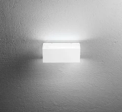 Applique d'extérieur, Twin S, blanc, IP54, LED, 3000-4000K, 1500 lm, L14cm, H6,5cm - Nedgis