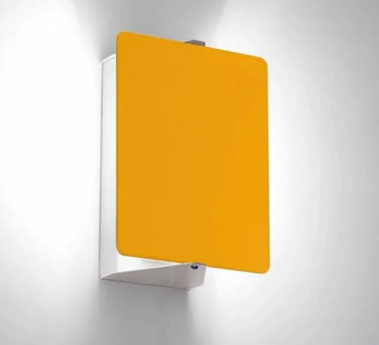 Applique*Nemo Lighting Applique d'extérieur, Volet Pivotant, simple, outdoor, réédition Charlotte Perriand, , IP55, LED, dim, 3000K, 235 lm, L13cm, H17cm - jaune