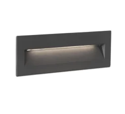 Applique, encastré de marche, NAT LED, gris foncé, IP65, 3000K, 330lm, L22,5cm, H7,5cm - Faro