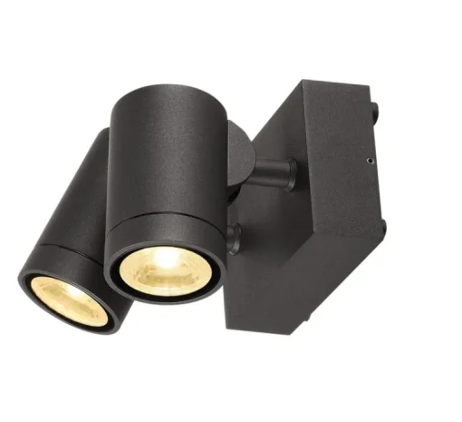 Applique*SLV Applique et plafonnier extérieur, double,HELIA, LED,3000K, 900 lm,, IP55, H10.5cm - anthracite