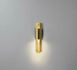 Applique*Tooy Applique, Excalibur Simple 559.41, , IP40, LED, dim, 2700K, 1200 lm, L12cm, H45cm - noir, laiton