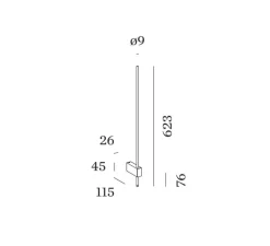 Plafonnier & Spot|Applique*Wever&Ducré Applique, Finlin 1.0, , LED, 3000K, 380lm, L62cm, H2,6cm - Wever & Ducré noir