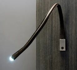 Applique*Contardi Applique, FLEXILED 90 Nickel, Cuir , LED, 2700K, 500lm, L90cm, Hcm - noir