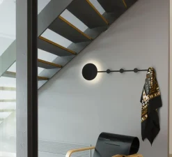 Applique, Han, portemanteau, noir, LED, 500lm, 3000k, L101cm, H25cm - Faro