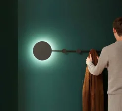 Applique, Han, portemanteau, noir, LED, 500lm, 3000k, L101cm, H25cm - Faro