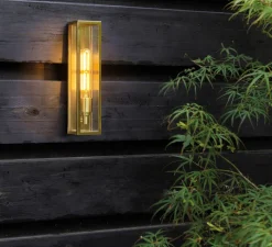 Applique, Harvard, laiton, IP44, Ø8cm, H35cm - Astro