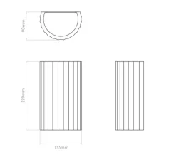 Applique*Astro Applique, Kymi 220, plâtre, , LED, L13,3cm, H22cm - blanc