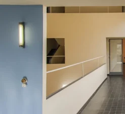 Applique, La Roche, le Corbusier, gris clair mat, LED, 2700k, 925lm, Ø4,5cm, H37cm - Nemo lighting
