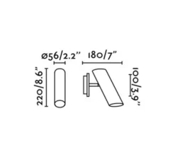 Applique, Link, bronze, H22cm, Ø5,6cm - Faro