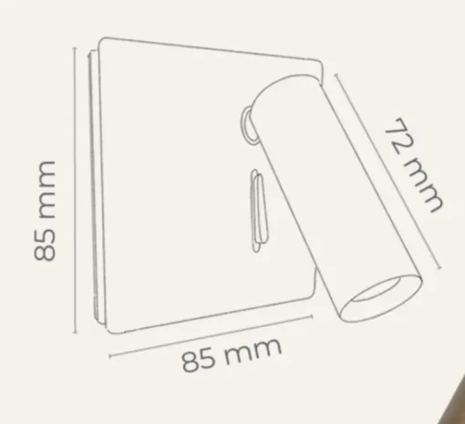 Applique*Nexel Applique, liseuse, Benny 3, Exclusivité Nedgis, encastrable avec interrupteur, , LED, 3000K, 150 lm, L8,5cm, H8,5cm - terracotta