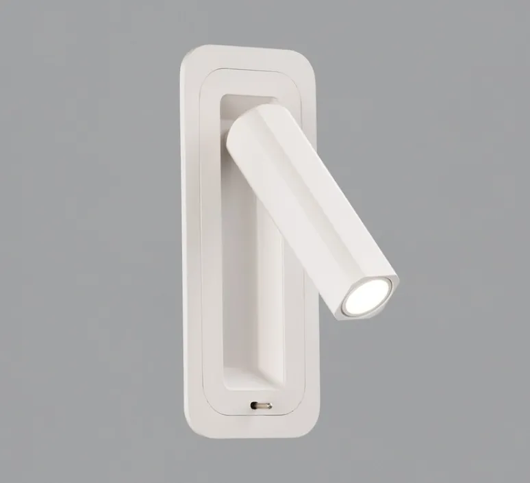 Applique*ACB Applique, liseuse, Boheme avec interrupteur, , LED, 3000K, 315 lm, L7,5cm, H18cm - blanc