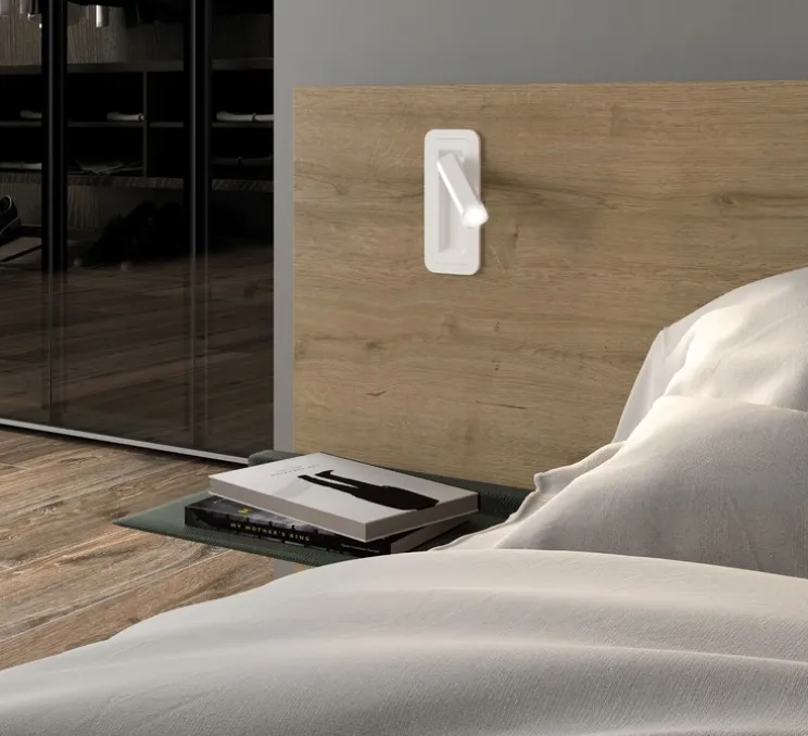 Applique, liseuse, Boheme, blanc, LED, 3000K, 315 lm, L7,5cm, H18cm - ACB