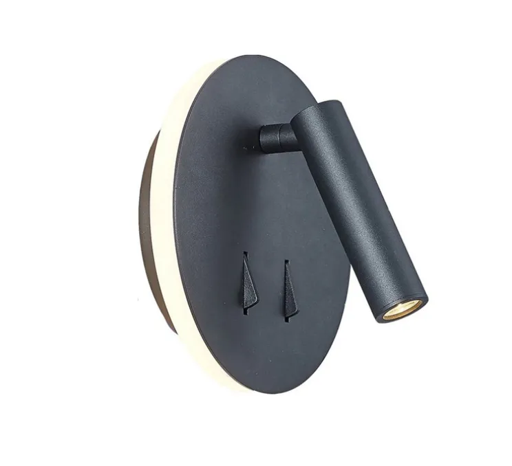 Applique, liseuse, Cayman, noir, LED, 3000K, 620 lm, L15cm, H15cm - Mantra