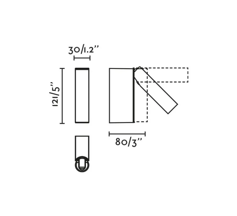 Applique*Faro Applique, Liseuse, Cronos, , LED, 2700K, 394 lm, L3cm, H12,1cm - bronze