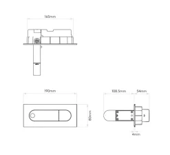 Applique, Liseuse, Digit LED II, or mat, LED, 2700K, 131lm, L19cm, H8cm - Astro Lighting