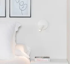 Applique, liseuse, Duas, avec interrupteur et prise USB, blanc, LED, 2700K, 240 lm, L14,4cm, H18,3cm - Faro