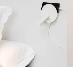 Applique, liseuse, Duas, avec interrupteur et prise USB, blanc, LED, 2700K, 240 lm, L14,4cm, H18,3cm - Faro