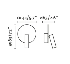 Applique*Faro Applique, liseuse, Duas, , LED, 2700K, 240 lm, L14,4cm, H18,3cm - noir